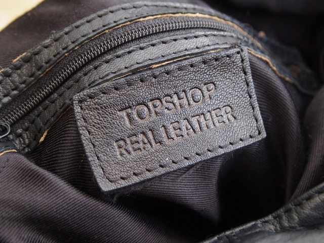 topshop real leather bag