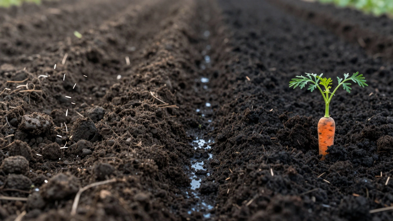 Timeline of soil transformation from tilled chaos to fertile, ready earth.