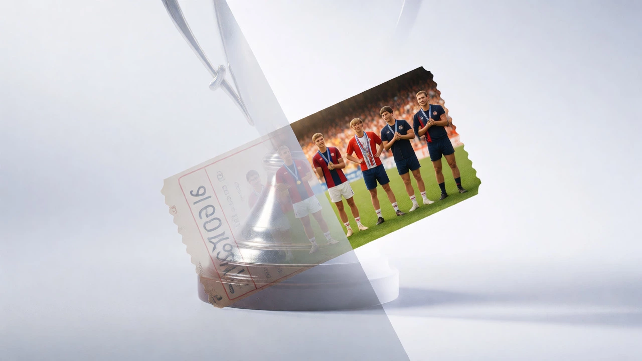 Conceptual art showing a physical item fading while its photo remains vibrant.